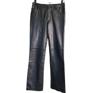 A/X Armani Exchange 100% Genuine Black Leather Pants Soft Size 2